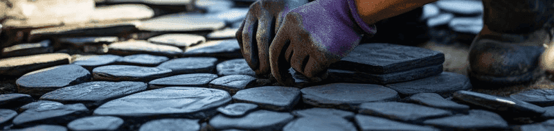 Custom hardscape design featuring stone pavers and landscaping