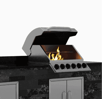 Outdoor Kitchen with Built-In Grill