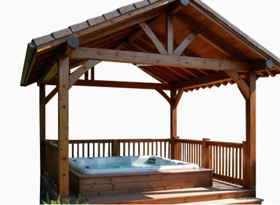 Gazebo-Covered Hot Tub