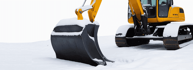 Commercial snow plowing services